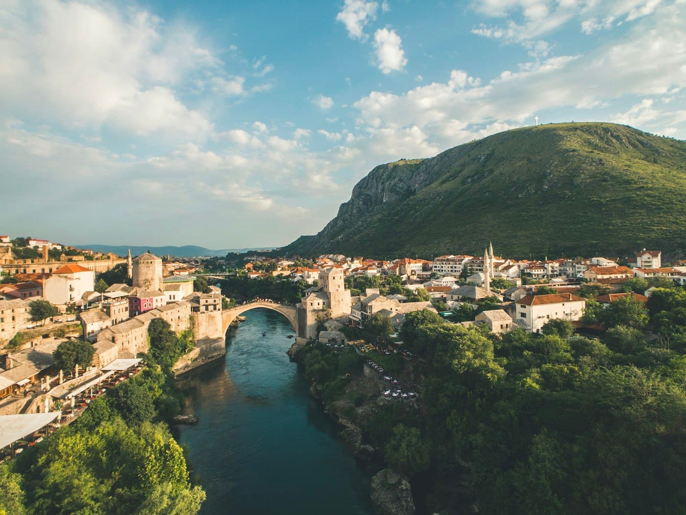Mostar and its historic bridge in Bosnia and Herzegovina